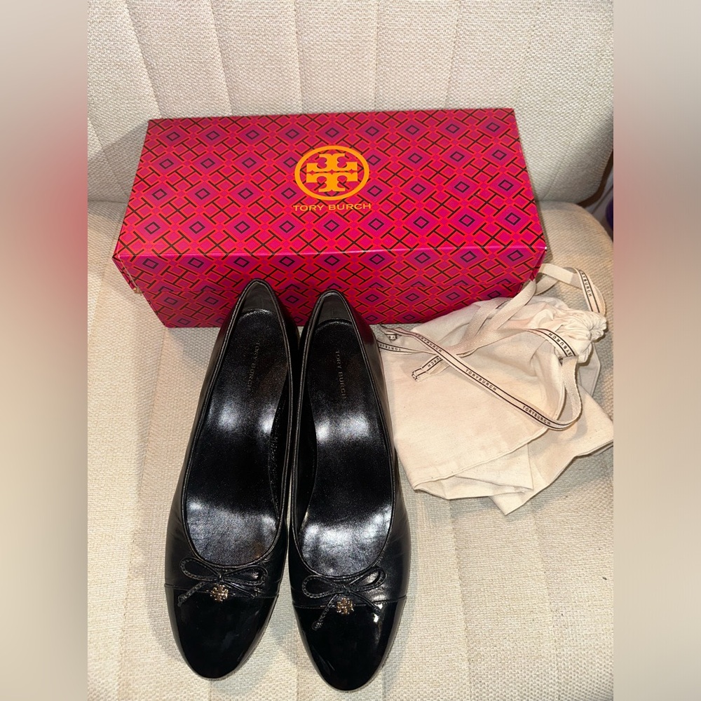 Tory Burch Cap Toe Ballerina Pumps with  Original Dust Bag and Box